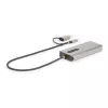 StarTech.com USB-C kelių prievadų adapteris su pritvirtintu USB-C į USB-A adapteriu, dvigubas HDMI (4K30Hz/1080p60Hz), 3x USB-A 5Gbps, mini kelioninis dokas, nešiojamojo kompiuterio dokavimo stotelė, 40 cm laidas