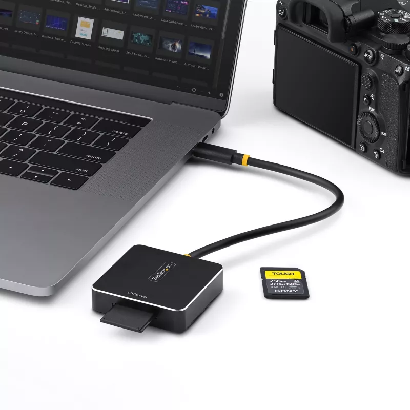 StarTech.com 1B-USB-C-SDE-ADAPTER SD kortelių skaitytuvas USB 3.2 Gen 2 (3.1 Gen 2) Type-C juodas