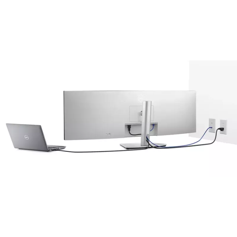 DELL UltraSharp U4924DW monitorius 124,5 cm (49 colių) 5120 x 1440 pikselių 5K Ultra HD LCD juodas, sidabrinis