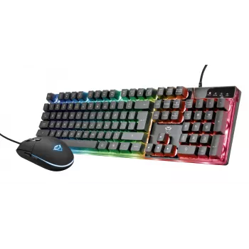 Trust GXT 838 Azor žaidimų klaviatūra su pele, USB, RGB apšvietimas, juoda