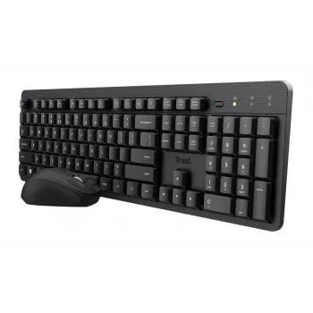 Trust Ody II belaidė klaviatūra su pele, RF, QWERTY, juoda