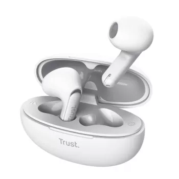 Trust Yavi True Wireless Stereo (TWS) ausinės, į ausį, Bluetooth, USB Type-C, balta