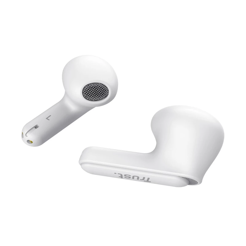 Trust Yavi True Wireless Stereo (TWS) ausinės, į ausį, Bluetooth, USB Type-C, balta