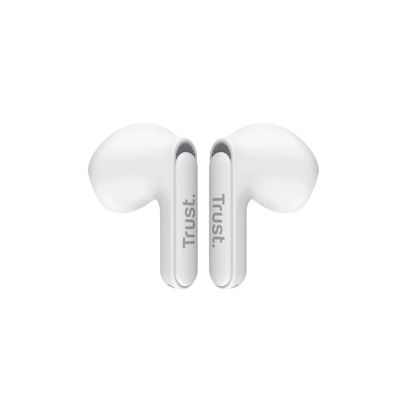 Trust Yavi True Wireless Stereo (TWS) ausinės, į ausį, Bluetooth, USB Type-C, balta