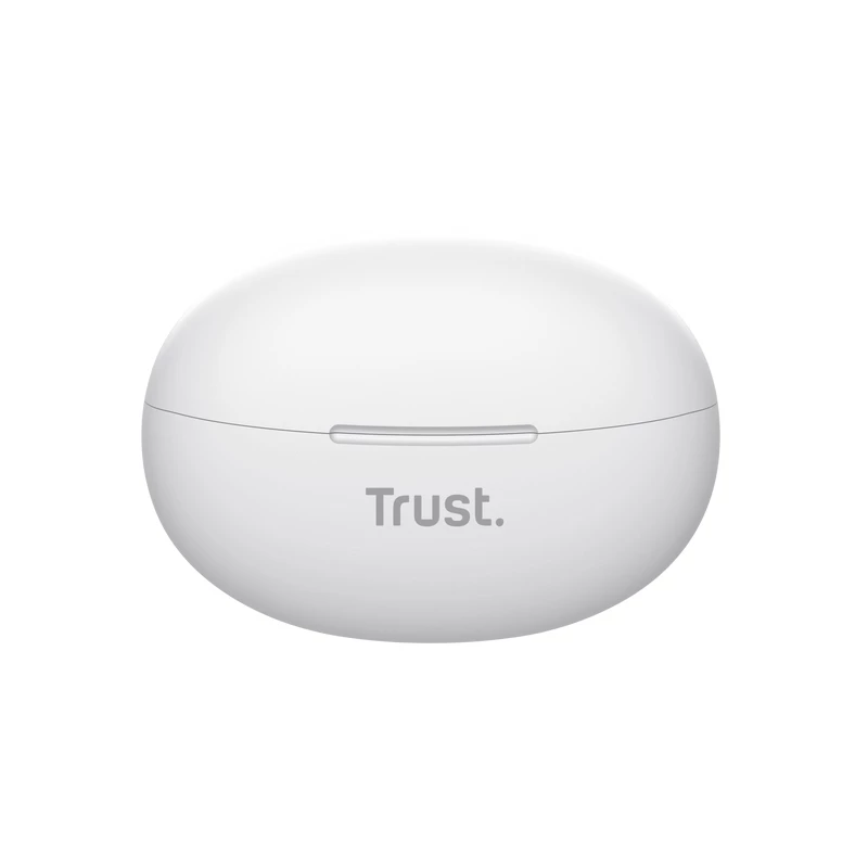 Trust Yavi True Wireless Stereo (TWS) ausinės, į ausį, Bluetooth, USB Type-C, balta