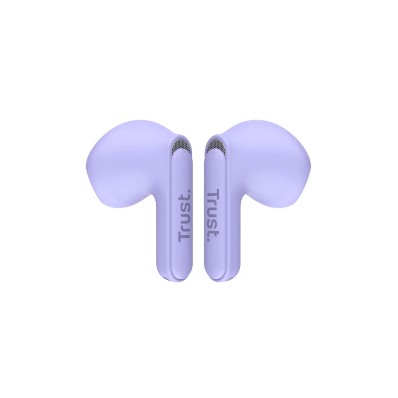 Trust Yavi belaidės ausinės TWS į ausis, skambučiams/muzikai, USB-C, Bluetooth, violetinės