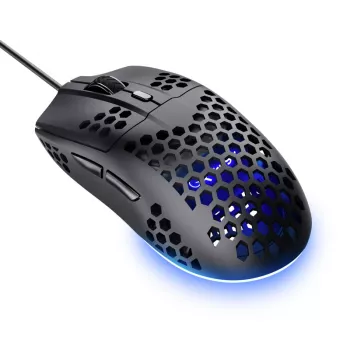 Trust GXT 928 HELOX – itin lengva žaidimų pelė, dešinei rankai, optinė, USB-A, 6400 DPI, juoda