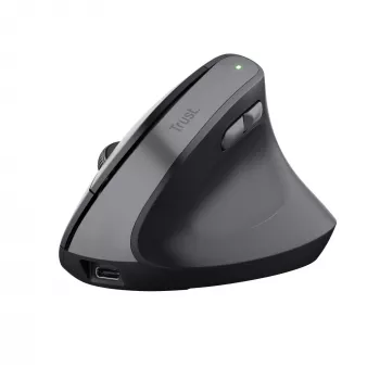 Trust TM-270 vertikali belaidė optinė pelė, 2400 DPI, 6 mygtukai, RF Wireless, juoda