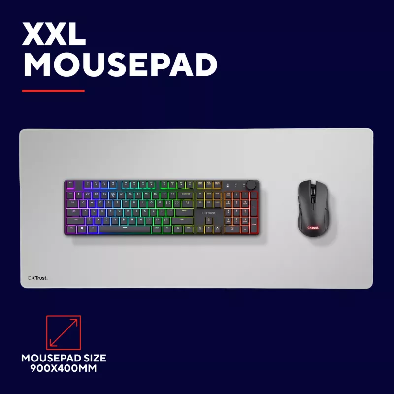 Trust GXT 759W Gaming pelėdos kilimėlis Baltas