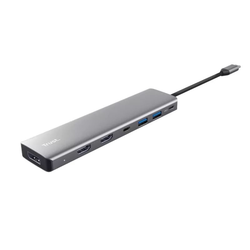 Trust 25661 USB Type-C stotelė su HDMI ir USB 3.2 Gen 1, aliuminis