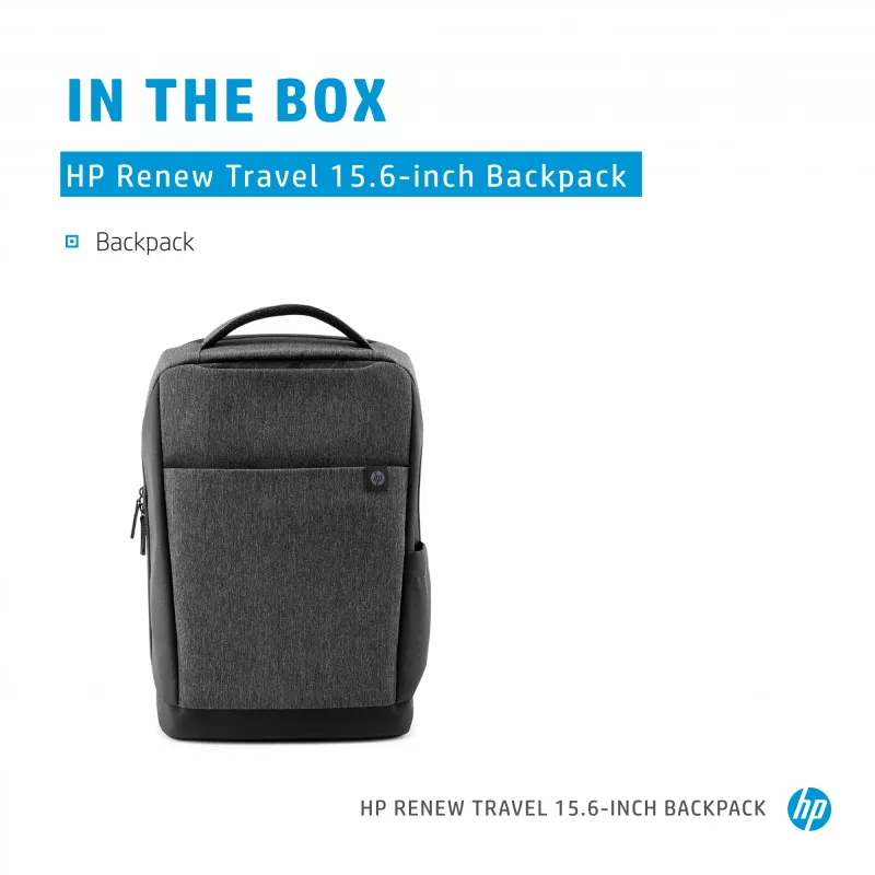 HP Renew Travel 15.6 colio kelioninė kuprinė, 650 g