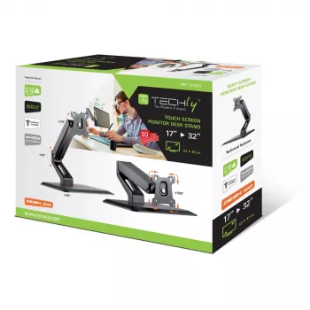Techly ICA-LCD 35TS monitorių stovas 81,3 cm (32 inch) stalas Juoda