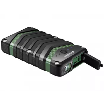 Sandberg Survivor Powerbank 20000, 20000 mAh, Li-Ion, juoda, žalia
