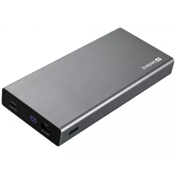 Sandberg Powerbank USB-C PD 100W 20000, 20000 mAh, Li-Ion, Quick Charge 3.0, 100 W, Pilka