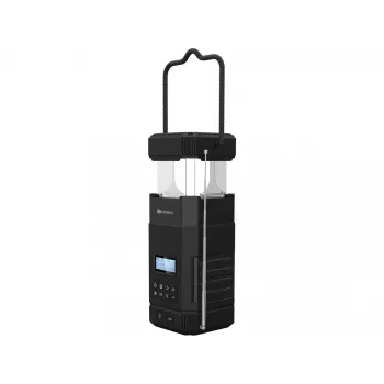 Sandberg Survivor Lantern All-in1 10000, baterijomis maitinamas kempingo žibintas, juodas, IPX5, LED, USB C, baterija