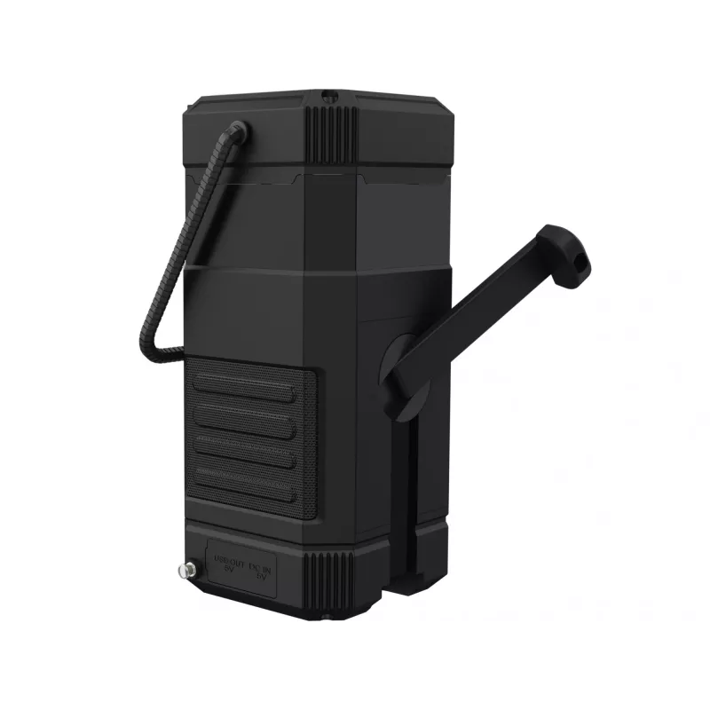 Sandberg Survivor Lantern All-in1 10000, baterijomis maitinamas kempingo žibintas, juodas, IPX5, LED, USB C, baterija