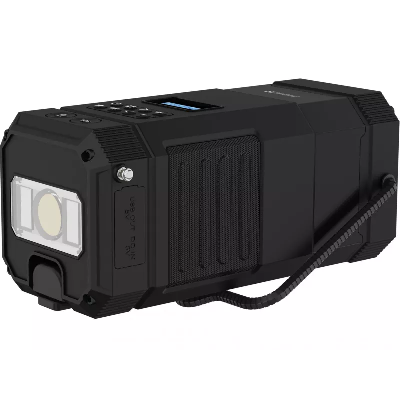 Sandberg Survivor Lantern All-in1 10000, baterijomis maitinamas kempingo žibintas, juodas, IPX5, LED, USB C, baterija