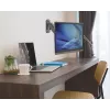 Manhattan Sieninis laikiklis TV ir monitoriams (Spyruoklinė ranka, 2 vyriai), 17–32 colių, VESA 75x75 ir 100x100 mm, max 8 kg, juodas