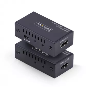 HDMI prailgintuvas per CAT5e/CAT6, 4K 60Hz, iki 60 m, siųstuvas ir imtuvas, maitinimas per kabelį, kompaktiškas