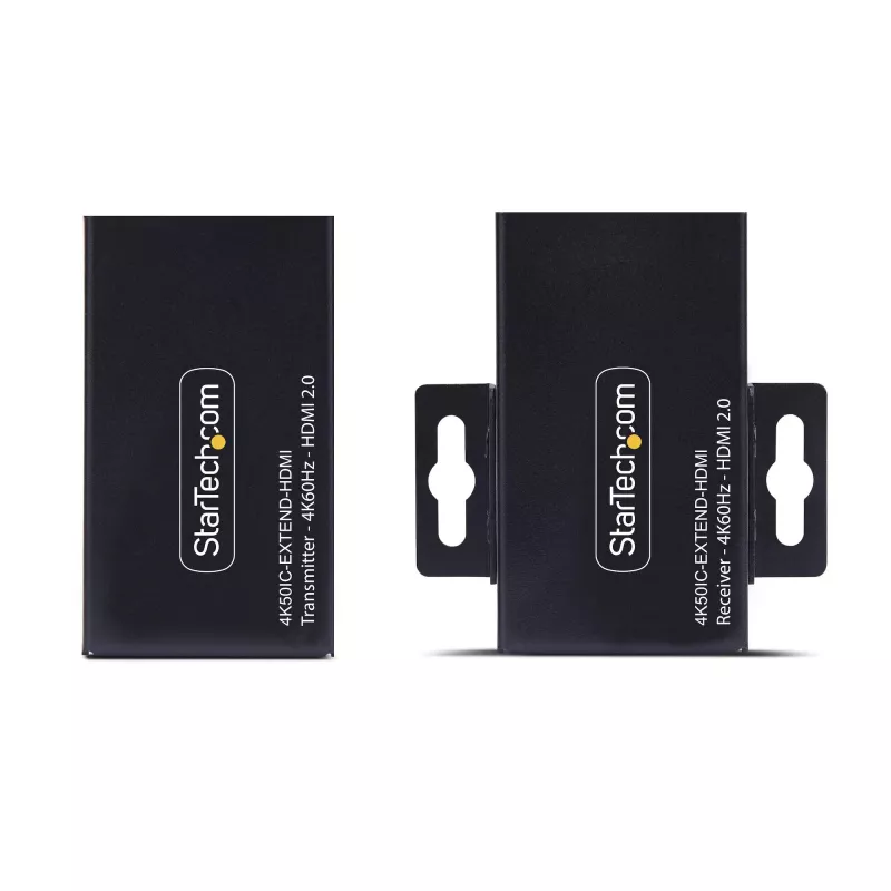 HDMI prailgintuvas per CAT5e/CAT6, 4K 60Hz, iki 60 m, siųstuvas ir imtuvas, maitinimas per kabelį, kompaktiškas