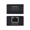 HDMI prailgintuvas per CAT5e/CAT6, 4K 60Hz, iki 60 m, siųstuvas ir imtuvas, maitinimas per kabelį, kompaktiškas