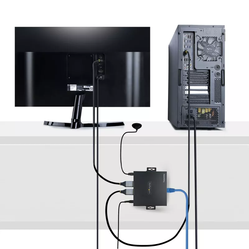 StarTech.com 4K70IC-EXTEND-HDMI HDMI prailgintuvas AV siųstuvas ir imtuvas Juodas