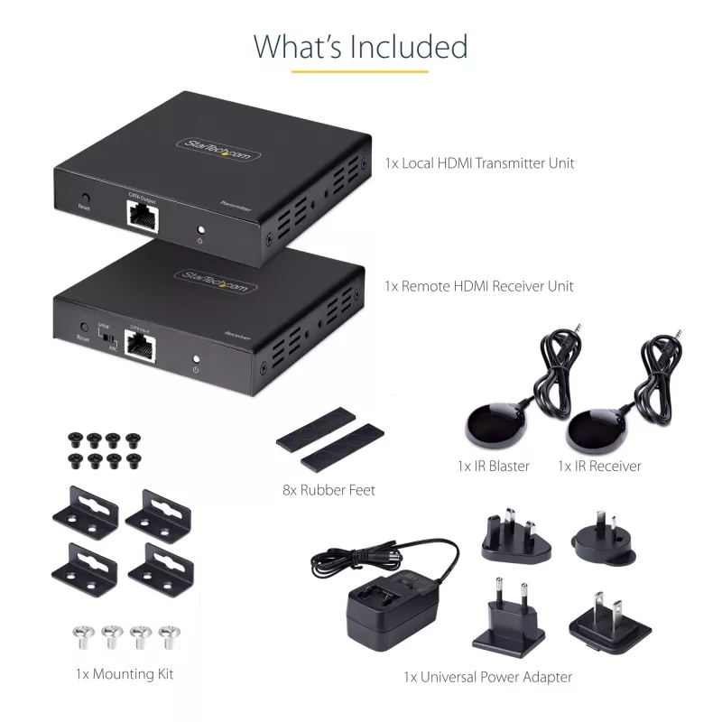 StarTech.com 4K70IC-EXTEND-HDMI HDMI prailgintuvas AV siųstuvas ir imtuvas Juodas