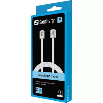 Sandberg telefono laidas RJ11-RJ11 1,8 m
