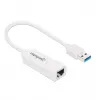 Manhattan USB-A Gigabit tinklo adapteris, baltas, 10/100/1000 Mbps, USB 3.0, Ethernet, RJ45, trejų metų garantija