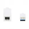 Manhattan USB-A Gigabit tinklo adapteris, baltas, 10/100/1000 Mbps, USB 3.0, Ethernet, RJ45, trejų metų garantija
