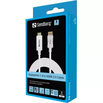 Sandberg DisplayPort 1.4–HDMI 4K60Hz 2m laidas