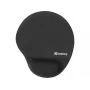 Sandberg Memory Foam Mousepad Round, juodas, monochromatinis, atminties putos, riešo atrama, neslystanti bazė
