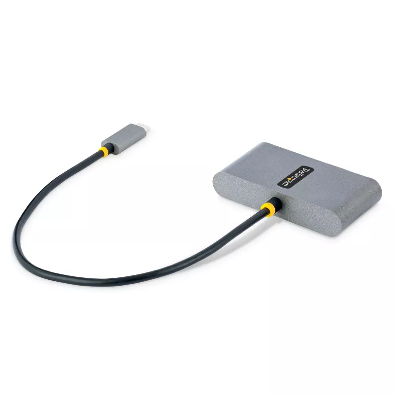 StarTech.com 4 prievadų USB-C centras su 100W maitinimo perdavimo funkcija - 2x USB-A + 2x USB-C - USB 3.0 5Gbps - 30 cm kabelis - nešiojamas USB Type-C į USB-A/C centras