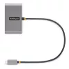 StarTech.com 4 prievadų USB-C centras su 100W maitinimo perdavimo funkcija - 2x USB-A + 2x USB-C - USB 3.0 5Gbps - 30 cm kabelis - nešiojamas USB Type-C į USB-A/C centras