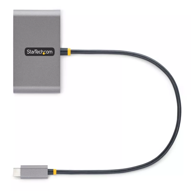 StarTech.com 4 prievadų USB-C centras su 100W maitinimo perdavimo funkcija - 2x USB-A + 2x USB-C - USB 3.0 5Gbps - 30 cm kabelis - nešiojamas USB Type-C į USB-A/C centras