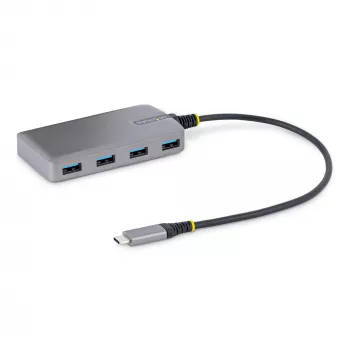 StarTech.com 4 prievadų USB-C šakotuvas - 5 Gbps - maitinamas iš magistralės - USB C į 4x USB-A šakotuvas su pasirenkamu papildomu maitinimo įvadu - nešiojamas stalinio / nešiojamojo kompiuterio USB šakotuvas - 30 cm laidas