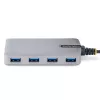 StarTech.com 4 prievadų USB-C šakotuvas - 5 Gbps - maitinamas iš magistralės - USB C į 4x USB-A šakotuvas su pasirenkamu papildomu maitinimo įvadu - nešiojamas stalinio / nešiojamojo kompiuterio USB šakotuvas - 30 cm laidas