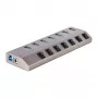 StarTech.com 7 prievadų USB-C mazgas su atskirais įjungimo/išjungimo jungikliais, USB 3.0 5Gbps, su maitinimo bloku