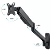 Techly ICA-LCD G112E sukiojamas sieninis monitoriaus laikiklis su dujų spyruokle, vienam 17-32 colių (43-81,3 cm) ekranui, 9 kg