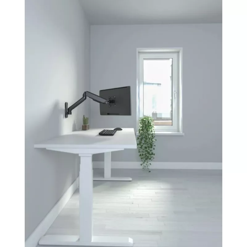 Techly ICA-LCD G112E sukiojamas sieninis monitoriaus laikiklis su dujų spyruokle, vienam 17-32 colių (43-81,3 cm) ekranui, 9 kg