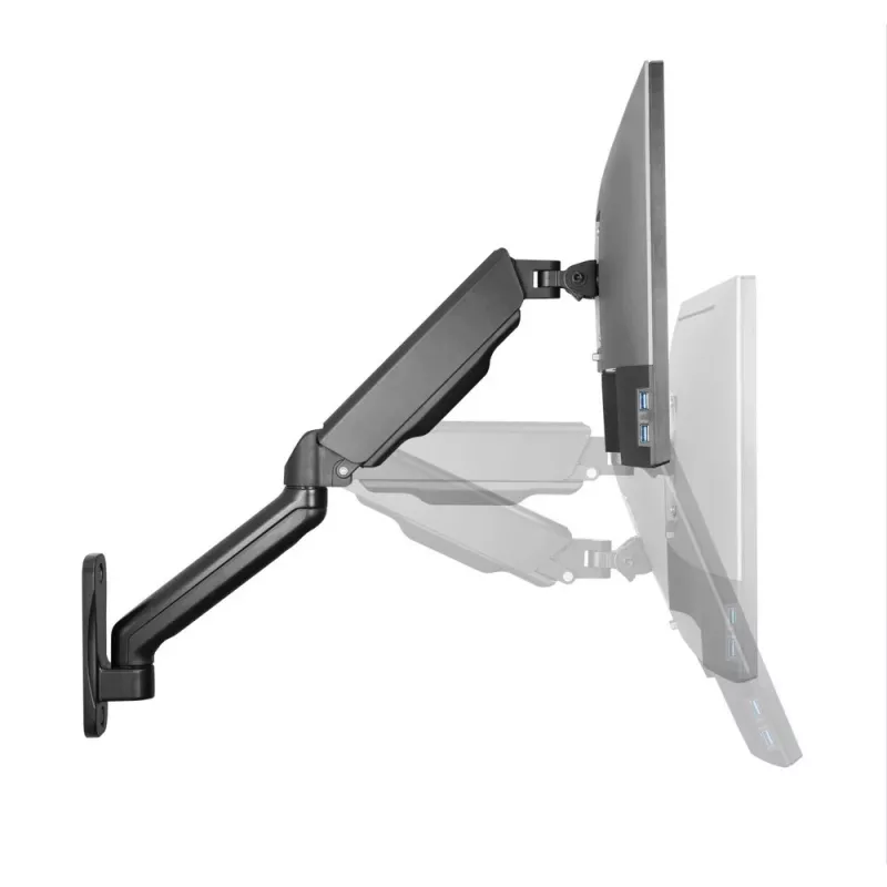 Techly ICA-LCD G112E sukiojamas sieninis monitoriaus laikiklis su dujų spyruokle, vienam 17-32 colių (43-81,3 cm) ekranui, 9 kg