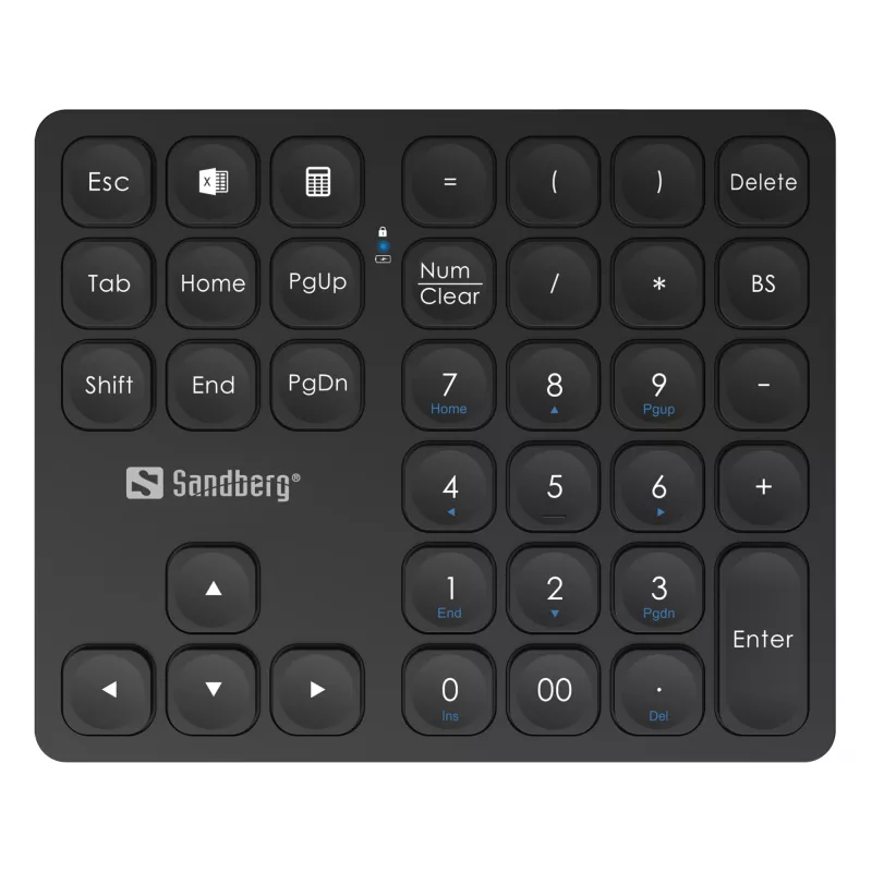 Išorinis skaičių blokas Sandberg Wireless Numeric Keypad Pro, membrana, 36 klavišai