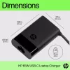 HP USB-C 65W nešiojamojo kompiuterio įkroviklis, vidaus, 90 V, 47-63 Hz, 65 W, 5-20 V