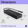 HP 4K USB-C Multiport Hub, USB Type-C, USB 3.2 Gen 2 (3.1 Gen 2) Type-C, 10000 Mbit/s, Juoda, 4K Ultra HD, Kinija