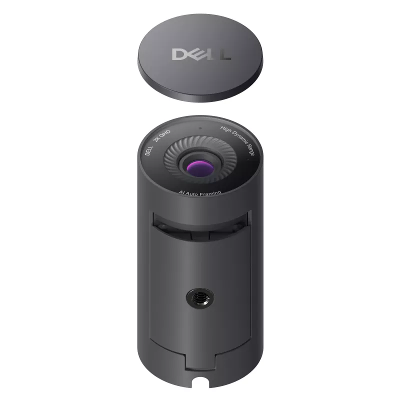 DELL Pro 2K Webcam – WB5023, 2560 x 1440 pikselių, 60 kadrų/s, automatinis fokusavimas
