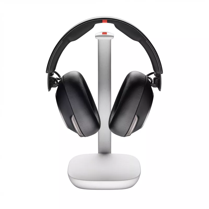 HP Poly Voyager Surround 85 UC ausinių rinkinys su USB-C laidu, USB-C/A adapteriu ir įkrovimo stovu