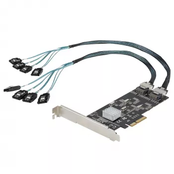 StarTech.com 8 prievadų SATA PCIe kortelė - PCI Express 6Gbps SATA plėtimo adapteris su 4 valdikliais - SATA PCIe valdiklio kortelė - PCI-e x4 Gen 2 į SATA III - SATA HDD/SSD