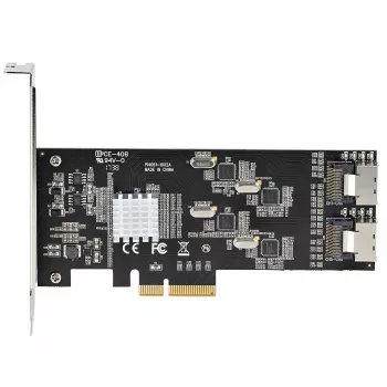 StarTech.com 8 prievadų SATA PCIe kortelė - PCI Express 6Gbps SATA plėtimo adapteris su 4 valdikliais - SATA PCIe valdiklio kortelė - PCI-e x4 Gen 2 į SATA III - SATA HDD/SSD