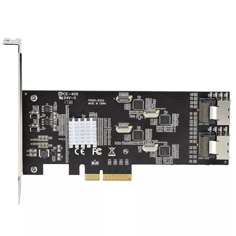 StarTech.com 8 prievadų SATA PCIe kortelė - PCI Express 6Gbps SATA plėtimo adapteris su 4 valdikliais - SATA PCIe valdiklio kortelė - PCI-e x4 Gen 2 į SATA III - SATA HDD/SSD