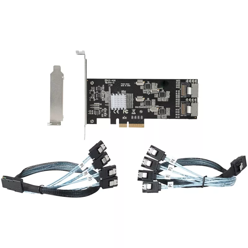 StarTech.com 8 prievadų SATA PCIe kortelė - PCI Express 6Gbps SATA plėtimo adapteris su 4 valdikliais - SATA PCIe valdiklio kortelė - PCI-e x4 Gen 2 į SATA III - SATA HDD/SSD